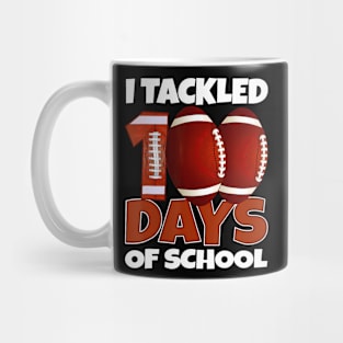 Football 100th Day  I Tackled 100 Days Of School Boys Mug